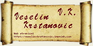 Veselin Krstanović vizit kartica